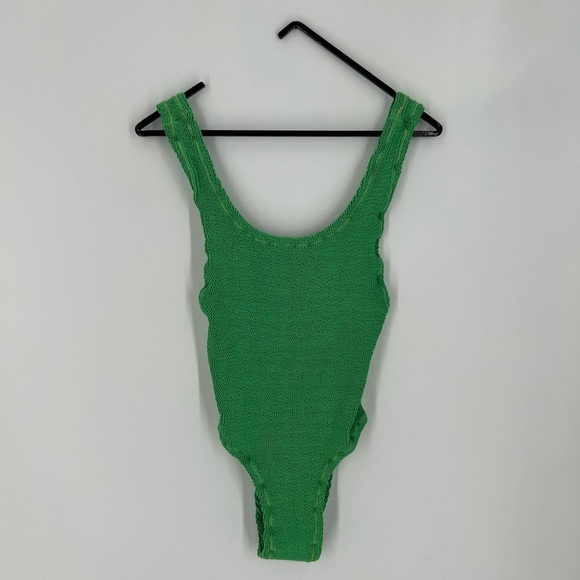 Reina Olga Ruby Textured High Cut Swimsuit - Picture 1 of 7